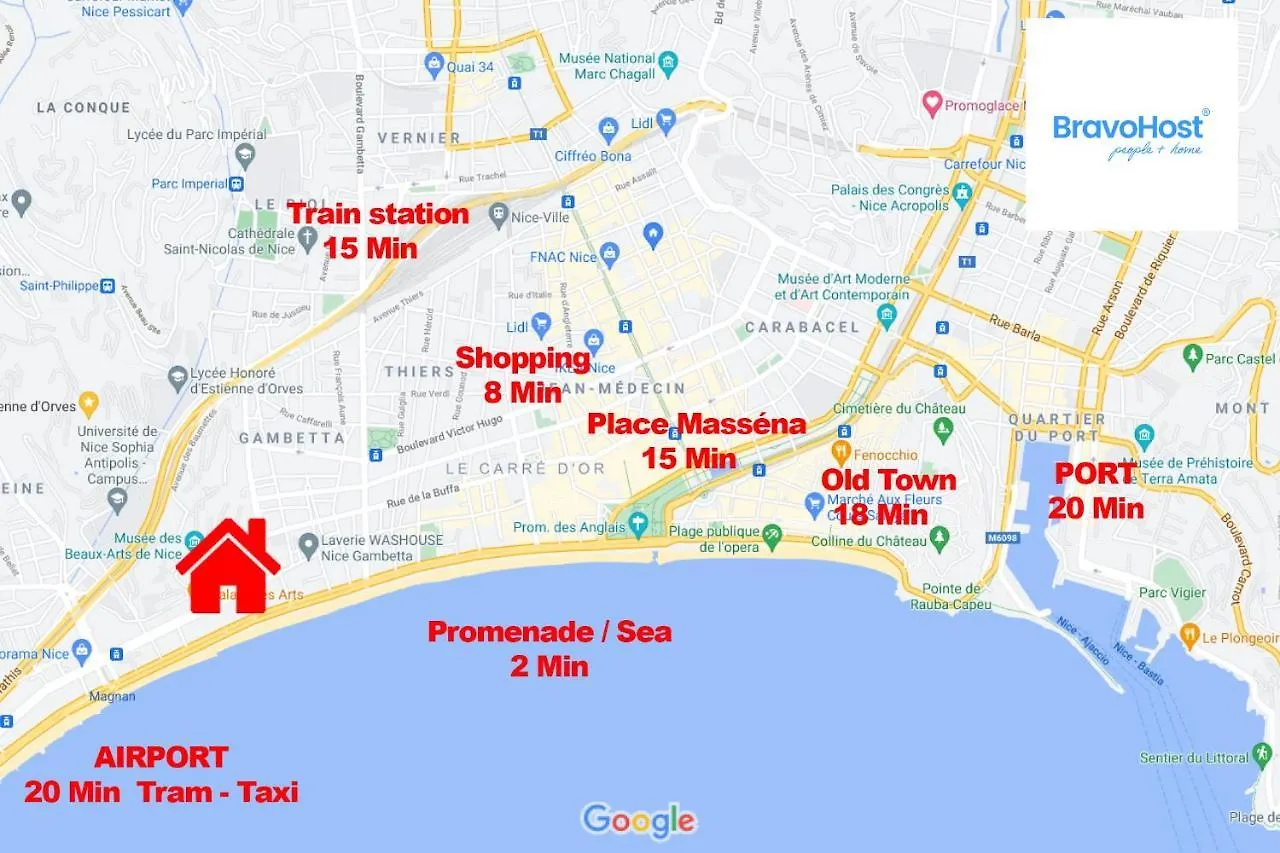 Bh - 2 Stella Monte - 2 Pers Wifi Ac Apartment Nice